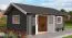 Gartenhaus G292 Carbongrau inkl. Fußboden - 40 mm Blockbohlenhaus, Grundfläche: 22,42 m², Satteldach