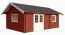 Gartenhaus G293 Schwedenrot inkl. Fußboden - 40 mm Blockbohlenhaus, Grundfläche: 22,42 m², Satteldach