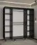 Schiebetürenschrank mit genügend Stauraum Jotunheimen 250, Farbe: Schwarz - Abmessungen: 208 x 200,5 x 62 cm (H x B x T)