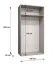 Kleiderschrank | 1 Spiegeltür | Farbe: Weiß | 1 Fach | 1 Meter breit | Griffe: Schwarz | 1 Kleiderstange | Maße: 100 x 52 x 202 cm | Soft-Close-Funktion