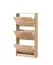 Schlichter Schuhschrank mit drei Kipptüren Veliko 02, Farbe: Eiche Sonoma, ABS-Kantenschutz, Griffe: Grau, Maße: 119 x 58 x 18 cm, für den Vorraum