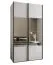 Kleiderschrank / Schiebetürenschrank | 245,5 x 140 x 64 cm | 2 Schiebetüren | 2 Kleiderstangen | 6 Fächer | Soft-Close | Farbe: Weiß | Spiegel