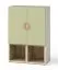 Kommode Maräne 06, Farbe: Kaschmir / Eiche Artisan / Grün - Abmessungen: 117 x 80 x 40 cm (H x B x T)