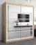 Schiebetürenschrank / Kleiderschrank Aizkorri 04B mit Spiegel, Farbe: Eiche Sonoma / Weiß matt - Abmessungen: 200 x 180 x 62 cm (H x B x T)