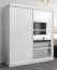180 cm breiter Kleiderschrank mit 10 Fächern und 2 Türen | Farbe: Weiß Abbildung