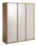 166 cm breiter Kleiderschrank mit 3 Türen | Farbe: Eiche / Weiß Abbildung