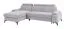 Schlichtes Ecksofa Kinrooi 01, Farbe: Grau - Abmessungen: 99 x 259 x 166 cm (H x B x T) - Ottomane: Links
