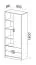 Kinderzimmer - Schrank Fabian 04, Farbe: Eiche Hellbraun / Weiß / Blau - 190 x 80 x 40 cm (H x B x T)