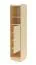 Regal | Farbe: Eiche Mavelie / Macadamia | 1 Drehtür | 6 Fächer | 45 x 42 x 195 cm | Beine: Metall | Push-to-open Funktion | Bücherregal