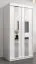 100 cm breiter Schiebetürenschrank mit 5 Fächern und 2 Türen | Farbe: Weiß | Laminiert Abbildung