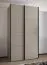 Kleiderschrank / Schiebetürenschrank | 2 Schiebetüren |2 Kleiderstangen | 6 Fächer | ABS-kanten schütz | 245,5 x 140 x 64 cm | Farbe: Kaschmir | Soft-Close