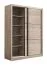 Schiebetürenschrank / Kleiderschrank Panevo 01, Farbe: Eiche Grau, sechs Fächer, eine Kleiderstange, Maße: 215,5 x 60 x 166 cm, für Schlafzimmer