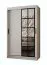 Schiebetürenschrank | Weiß Matt | 5 Fächer | 2 Kleiderstangen | hochwertig Verarbeitet | 120 x 62 x 200 cm | Kleiderschrank | Spiegeltür | modernes Design