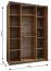 Kleiderschrank / Schiebetürenschrank | 2 Schiebetüren | 2 Kleiderstangen | 245,5 x 160 x 64 cm | 10 Einlegeböden | 11 Fächer | Farbe: Eiche Artisan