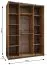Kleiderschrank / Schiebetürenschrank | 245,5 x 160 x 64 cm | 2 Schiebetüren | 2 Kleiderstangen |Soft-Close | 11 Fächer | Farbe: Weiß | 10 Einlegeböden