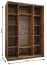 Kleiderschrank / Schiebetürenschrank | 2 Schiebetüren | 2 Kleiderstangen | 245,5 x 160 x 64 cm | 11 Fächer | 10 Einlegeböden | Farbe: Schwarz | Soft-Close