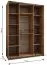 Kleiderschrank / Schiebetürenschrank | 245,5 x 170 x 64 cm | 11 Fächer | 10 Einlegeböden | 2 Kleiderstangen | 2 Schiebetüren | Farbe: Eiche Artisan
