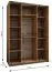 Kleiderschrank / Schiebetürenschrank | Soft-Close | 245,5 x 170 x 64 cm | 10 Einlegeböden | 11 Fächer | 2 Schiebetüren | 2 Kleiderstangen | Farbe: Schwarz