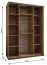 Kleiderschrank / Schiebetürenschrank | 11 Fächer | 245,5 x 180 x 64 cm | 2 Kleiderstange | 2 Schiebetüren | 10 Einlegeböden | Farbe: Eiche Artisan