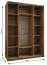 Kleiderschrank / Schiebetürenschrank | 2 Kleiderstangen | 245,5 x 160 x 64 cm | Farbe: Eiche Artisan | Soft-Close-Funktion | 11 Fächer | 2 Schiebetüren