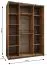 Kleiderschrank / Schiebetürenschrank | 2 Kleiderstangen | 245,5 x 160 x 64 cm | Farbe: Eiche Artisan | Soft-Close-Funktion | 11 Fächer | 2 Schiebetüren