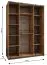Kleiderschrank / Schiebetürenschrank | 245,5 x 160 x 64 cm | 2 Kleiderstangen | Farbe: Weiß | Soft-Close | 11 Fächer | 10 Einlegeböden | Spiegel