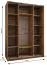 Kleiderschrank / Schiebetürenschrank | 11 Fächer | Spiegel | 245,5 x 160 x 64 | Farbe: Kaschmir | 2 Kleiderstangen | 2 Schiebetüren | Soft-Close