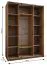 Kleiderschrank / Schiebetürenschrank | Farbe: Eiche Artisan | 11 Fächer | 245,5 x 170 x 64 cm | 2 Kleiderstangen | 2 Schiebetüren | Soft-Close | Spiegel