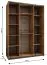 Kleiderschrank / Schiebetürenschrank | 11 Fächer |Farbe: Kaschmir | Spiegel | Soft-Close | 2 Schiebetüren | 2 Kleiderstangen | 245,5 x 160 x 64 cm