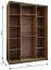 Kleiderschrank / Schiebetürenschrank | 11 Fächer | 245,5 x 170 x 64 cm | Farbe: Weiß | Spiegel | 2 Kleiderstangen | 2 Schiebetüren | Soft-Close