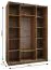 Kleiderschrank / Schiebetürenschrank | Farbe: Weiß | 245,5 x 170 x 64 cm | 2 Kleiderstangen | 11 Fächer | 2 Schiebetüren | Soft-Close | Spiegel