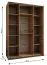 Kleiderschrank / Schiebetürenschrank | 11 Fächer | Soft-Close | 2 Schiebetüren | 2 Kleiderstangen | Spiegel | 245,5 x 180 x 64 cm | Farbe: Kaschmir