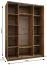 Kleiderschrank / Schiebetürenschrank | Farbe: Eiche Artisan | 11 Fächer | 2 Schiebetüren | 2 Kleiderstangen | Soft-Close | Spiegel | 245,5 x 160 x 64 cm