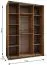 Kleiderschrank / Schiebetürenschrank | 245,5 x 170 x 64 cm | Soft-Close | 11 Fächer | 2 Kleiderstangen | 2 Schiebetüren | Spiegel | Farbe: Weiß