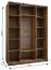 Kleiderschrank / Schiebetürenschrank | 245,5 x 170 x 64 cm | 11 Fächer | 2 Schiebetüren | Soft-Close | Spiegel | 2 Kleiderstangen | Farbe: Kaschmir