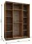 Kleiderschrank / Schiebetürenschrank | Spiegel | 245,5 x 180 x 64 cm | 2 Kleiderstangen | Soft-Close | 11 Fächer | Farbe: Kaschmir | 2 Schiebetüren