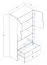 Schrank Sirte 04, Farbe: Eiche / Weiß matt - Abmessungen: 190 x 80 x 40 cm (H x B x T)