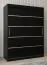 150 cm breiter Kleiderschrank mit 5 Fächern und 2 Türen | Farbe: Schwarz Abbildung