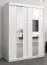150 cm breiter Kleiderschrank mit 2 Türen | 5 Fächer | Farbe: Weiß Abbildung
