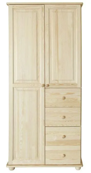 Garderobenschrank Kiefer Vollholz massiv natur  Abbildung