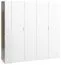 Regal Minnea 12, Farbe: Weiß / Eiche - Abmessungen: 240 x 57 x 22 cm (H x B x T)