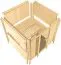 Sauna "Tjara 2" SET mit Klarglastür, Kranz & Ofen 9 kW - 264 x 198 x 212 cm (B x T x H)