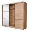 Dreitüriger Schiebetürenschrank Panevo 06, eine Spiegeltür, Farbe: Eiche Artisan, modernes Design, ABS-Kanten, Maße: 215,5 x 242 x 60 cm, 11 Fächer