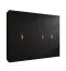 Kleiderschrank | 5-Türig | Farbe: Schwarz | 2,5 Meter breit | Griffe: Gold | 3 Kleiderstangen | 3 Fächer | Maße: 250 x 52 x 202 cm | ABS-Kantenschutz