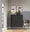 Wohnzimmer Komplett - Set M Worthing, 4-teilig, Farbe: Schwarz / Gold