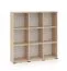 Regal Uppsala 06 | Farbe: Eiche Lindberg | viel Stauraum | 9 Fächer | 120 x 34 x 123 cm | für Büro und Homeoffice | modernes Design | ABS-Kanten | Beine: Schwarz