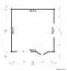 Gartenhaus Schatzbichl 03 inkl. Fußboden - 70 mm Blockbohlenhaus, Grundfläche: 23 m², Satteldach