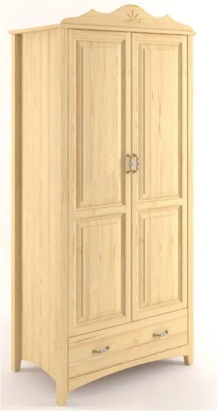 Kleiderschrank Natur 214x80x60 cm Abbildung