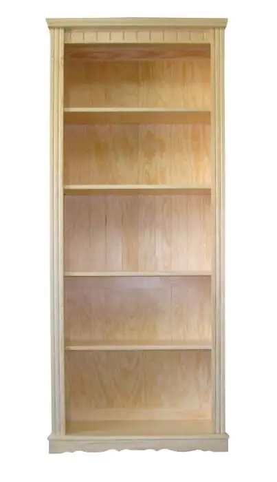 Regal, Küchenregal, Wohnzimmerregal, Bücherregal - 80 cm breit, Kiefer Holz-Massiv, Farbe: Natur Abbildung