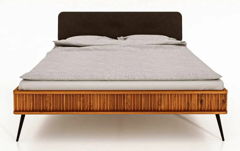 Buche-Bett massiv | 90 x 200 cm | Kernbuche | Geölt | Natur Abbildung